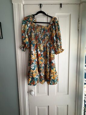 Jessica Simpson Smocked Midi Dress